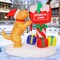 GOOSH 5FT Christmas Inflatables Blow Up Dog and Newspaper Box Inflatable with Built-in LEDs
